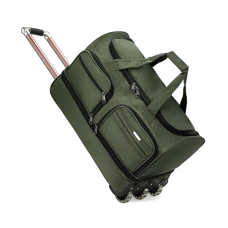 Green Unisex Luxury High Quality Oxford Wheeled Travel Luggage Zipper Expandable Trolley Bag Organizer Fashionable Unisex Accessory