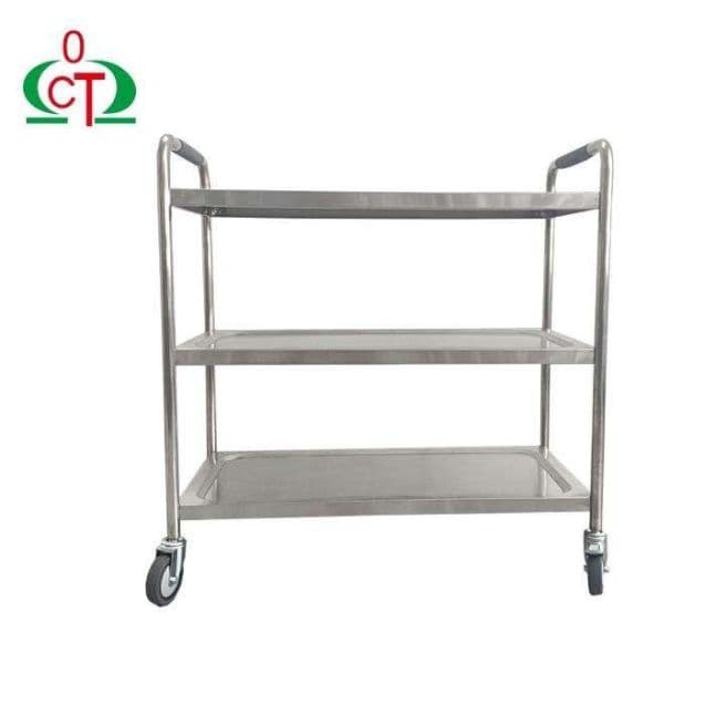 Heavy-Duty Stainless Steel Trolley for Industrial Use and Storage