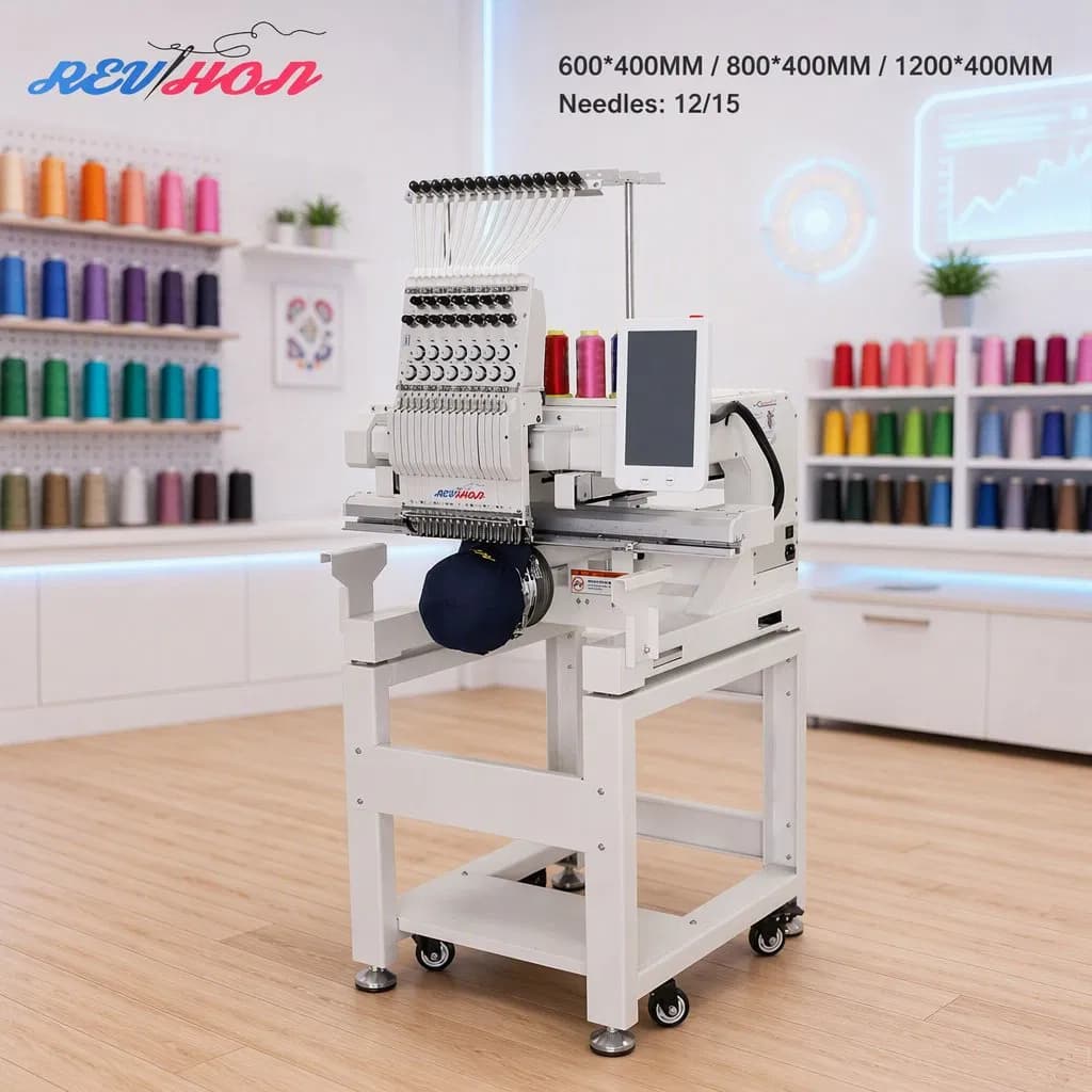 High-Speed Single Head Embroidery Machine for Home Use and Small Businesses