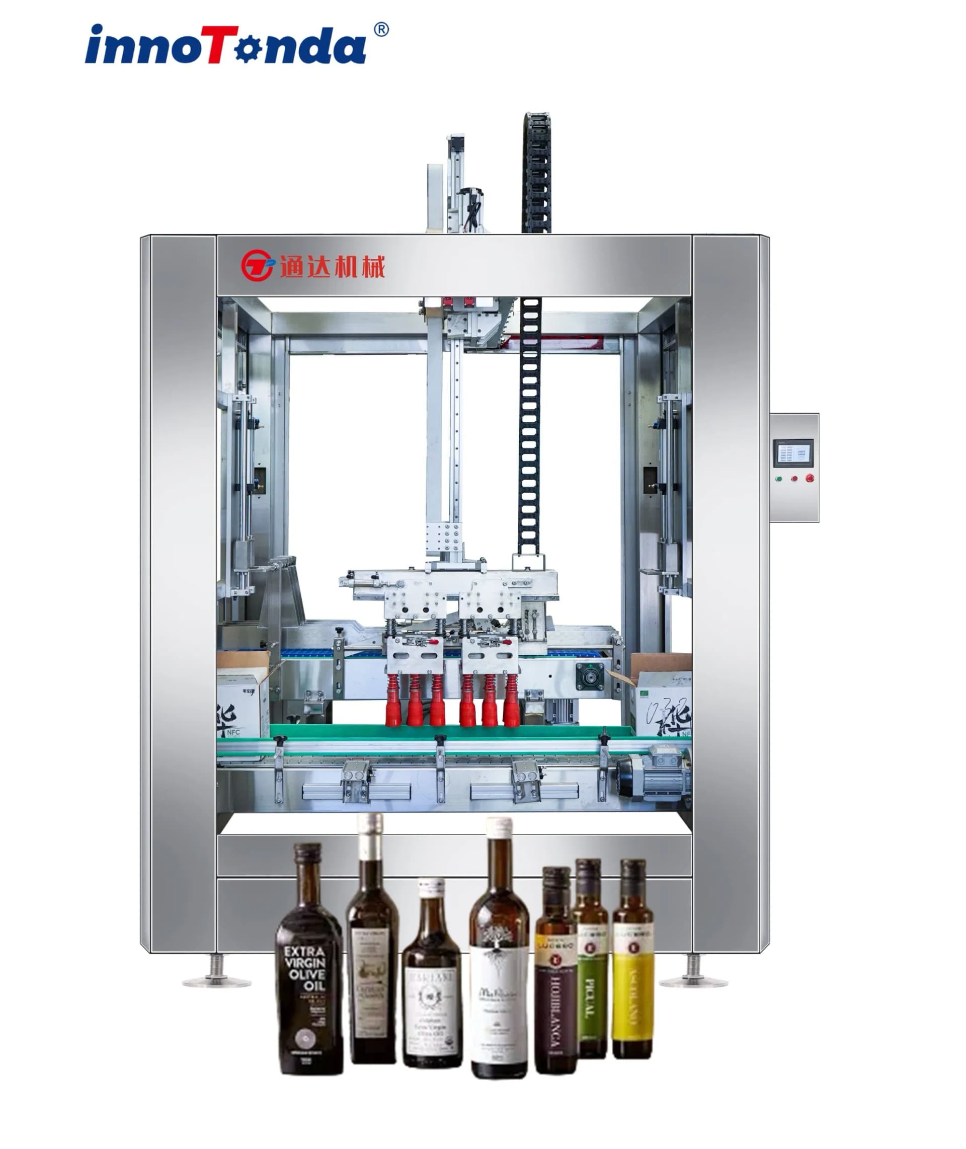 Automatic Case Carton Cardboad Packing Machine for Liquid Fertilizer Pesticide