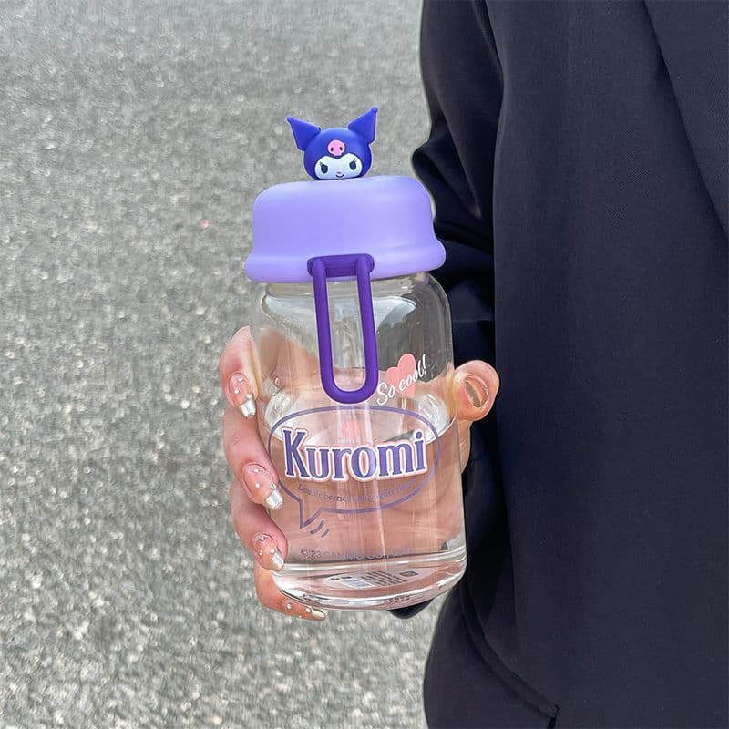 Large-Capacity Portable Suction Cup New High Borosilicate Glass Student Bottle Cup