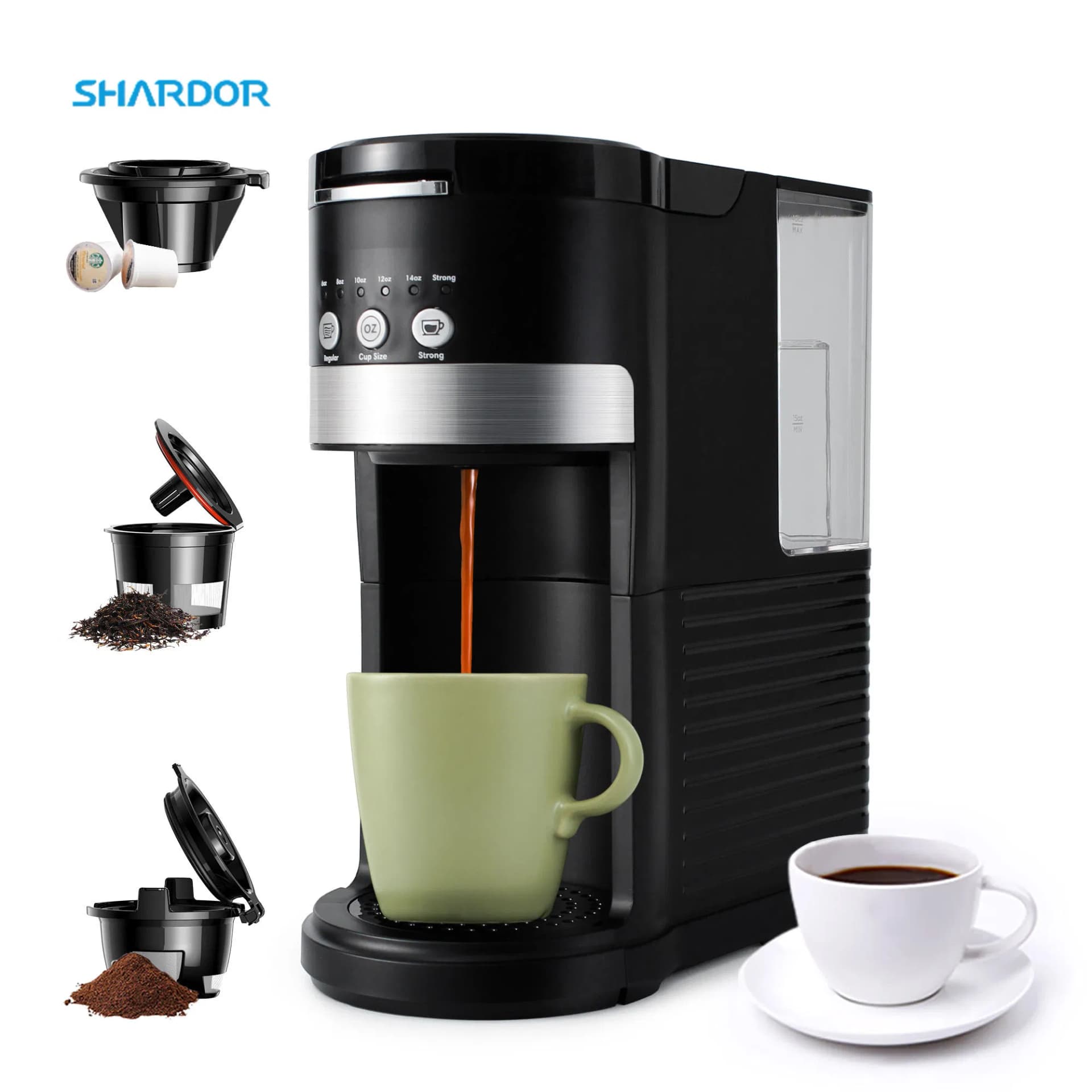 Compact K-Cup Coffee Maker Hot and Cold Fast Brew for Home Office