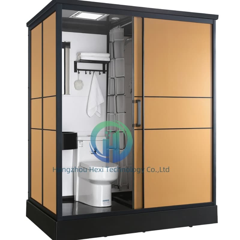 Modern Stylish High Quality Yellow Prefab Bathroom for Shower