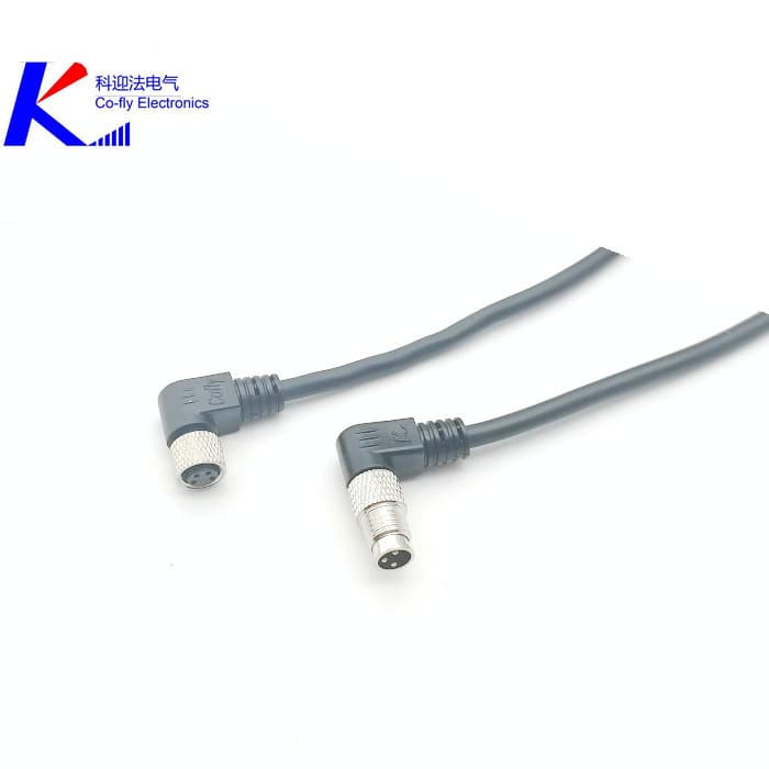 Profinet Waterproof and Dustproof 3 4 5 6 Core IP67 M8 Male and Female Plug Cable Proximity Switch Connector