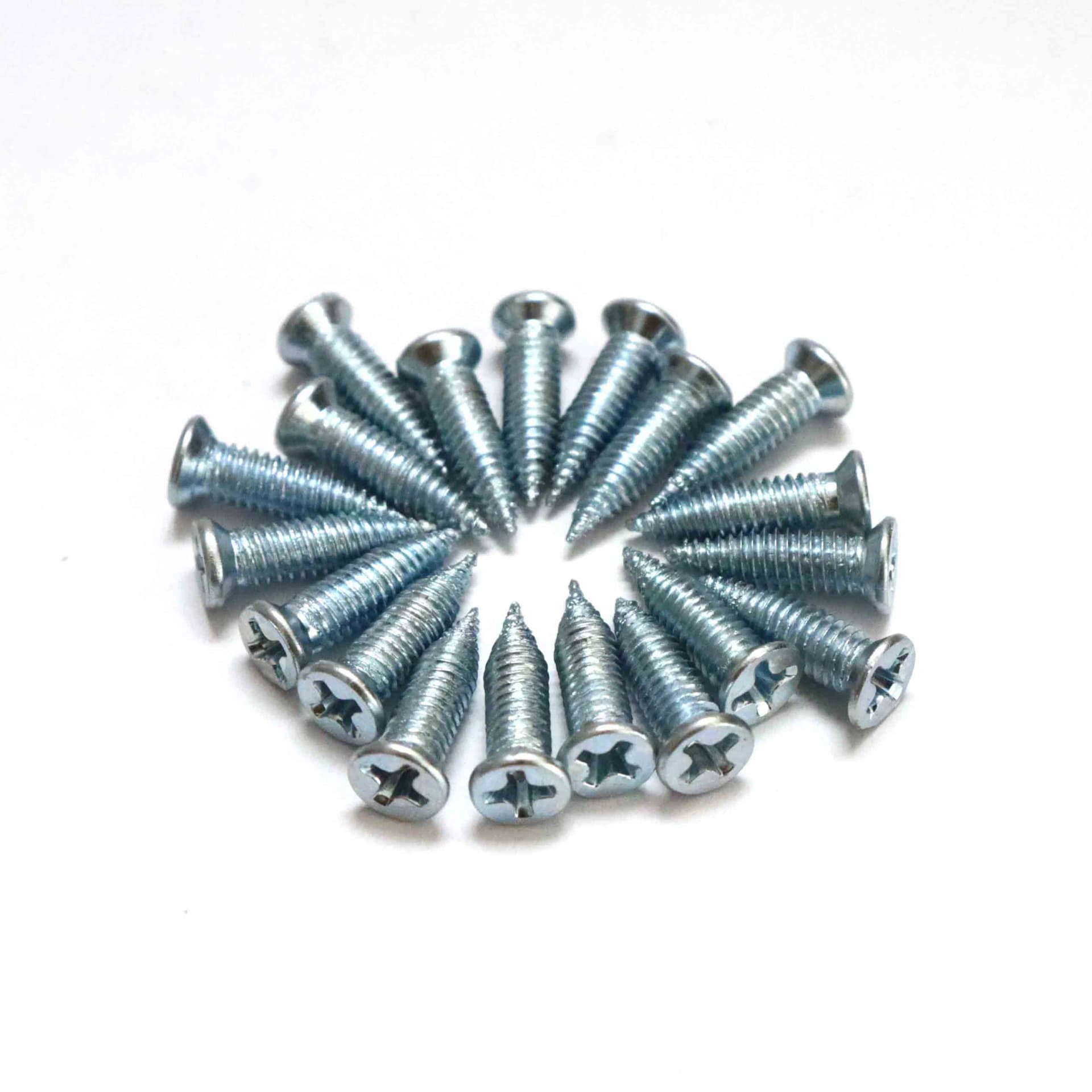 Small Fat Countersunk Head Thin Tooth Filament Screws Plain Finish Self-Tapping Screws for Light Steel Keel