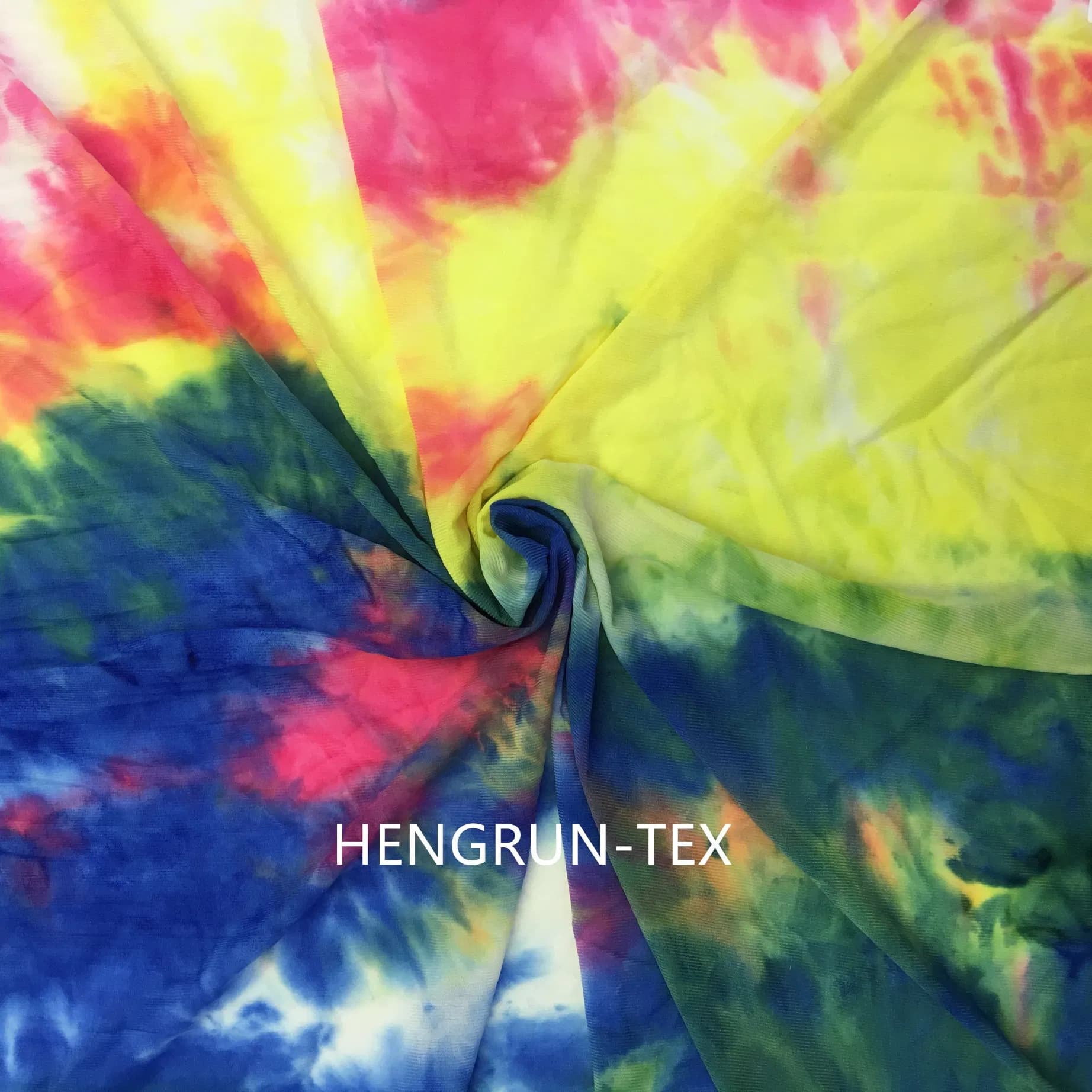 Hot Sale Soft Tie Dyed Polyester Custom Knitted Digital Printed Stretch Velvet Fabric