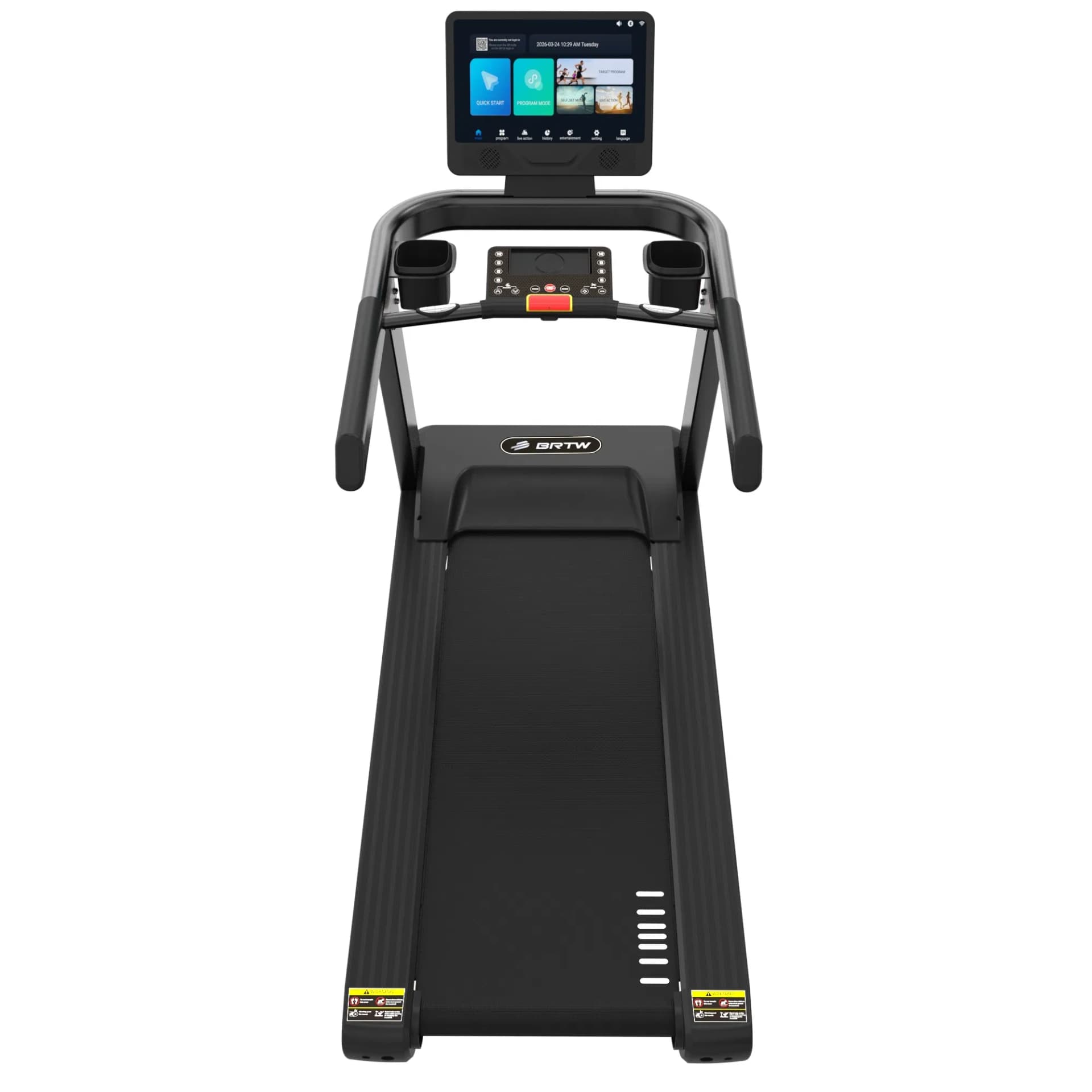 Brtw Commercial Treadmill Boasts Rotatable Display High Incline Function