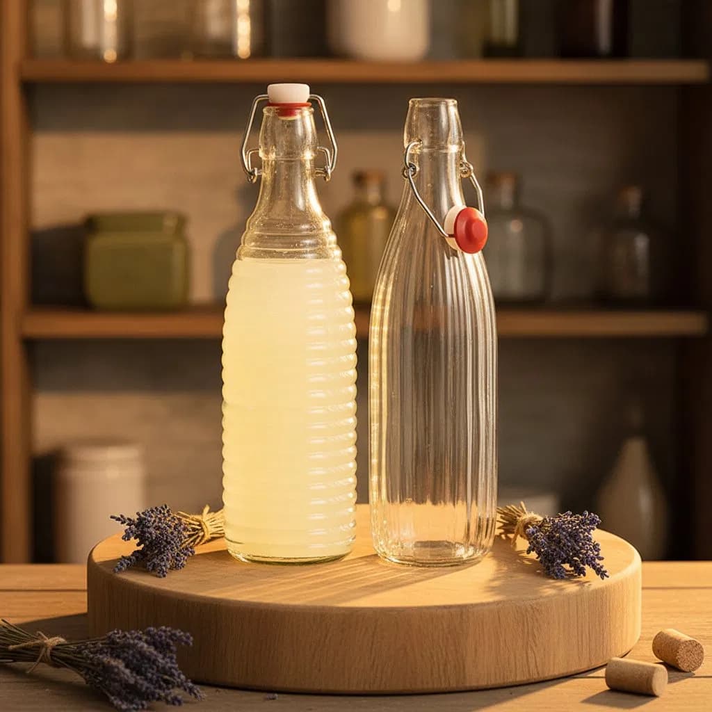 Swing Top Glass Bottles 500ml/1000ml Clear Kombucha Tequila Empty Bottle