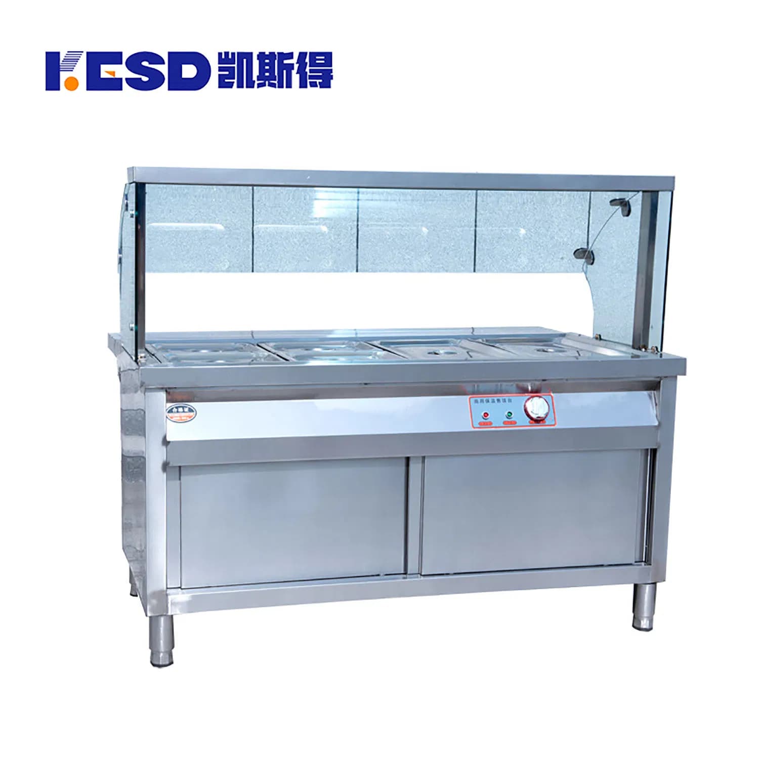 Bain Marie Hot Food Warmer Trolly with Cabinet