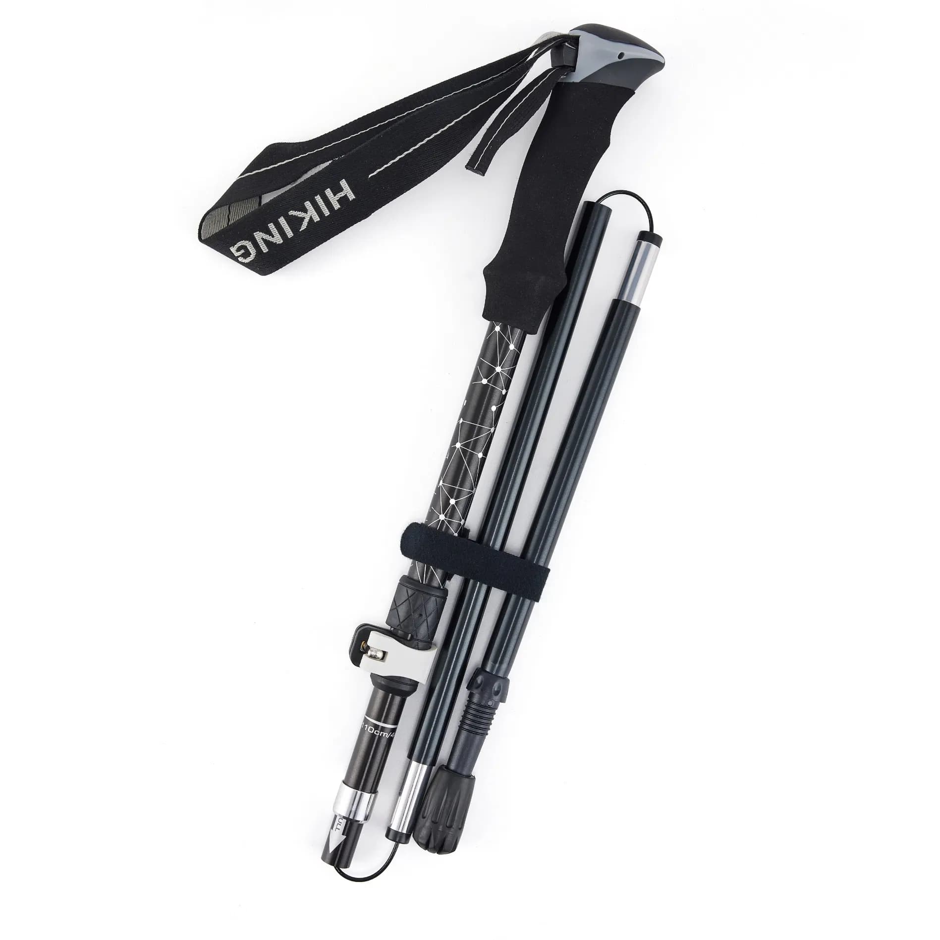 5-Section Collapsible Aluminum Trekking Stick for Backpack