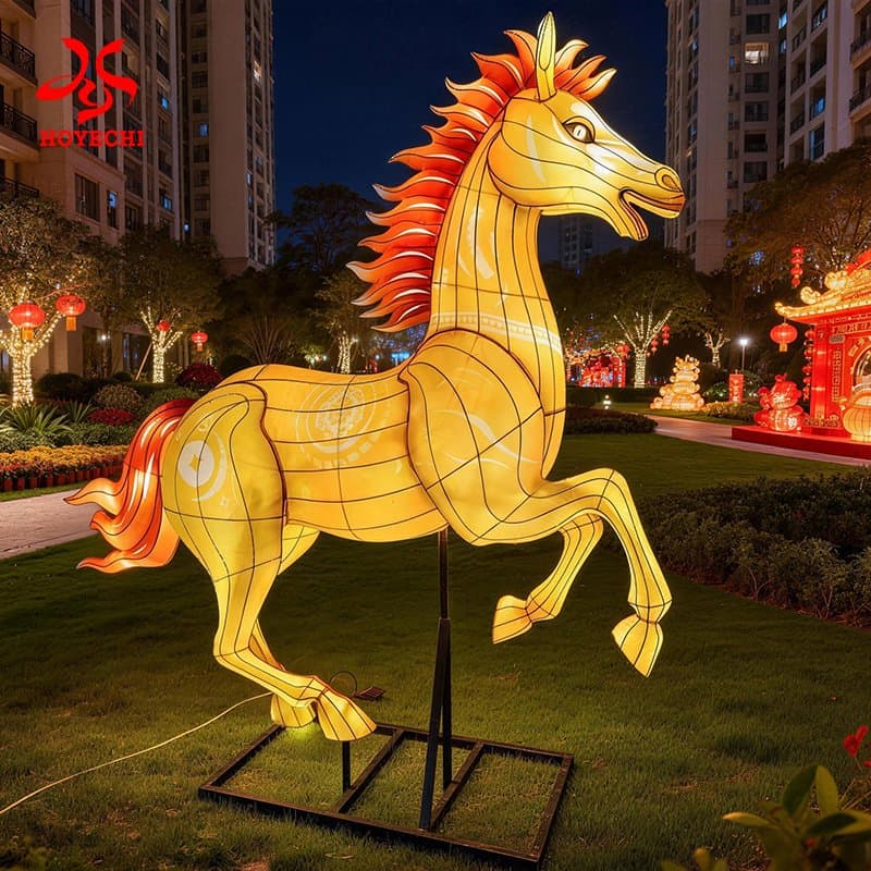Outdoor Horse Lantern Festival Light for Commercial and Cultural Projects