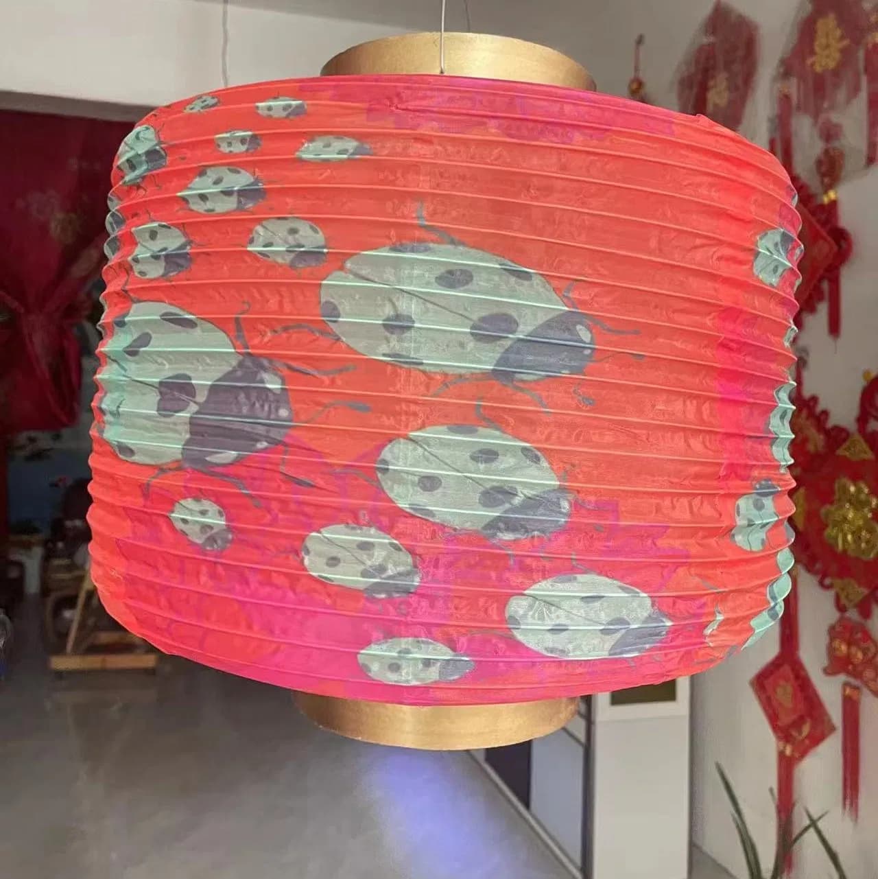 Outdoor Decorative Japanese Red Paper Lantern Fabric Lantern Plastic