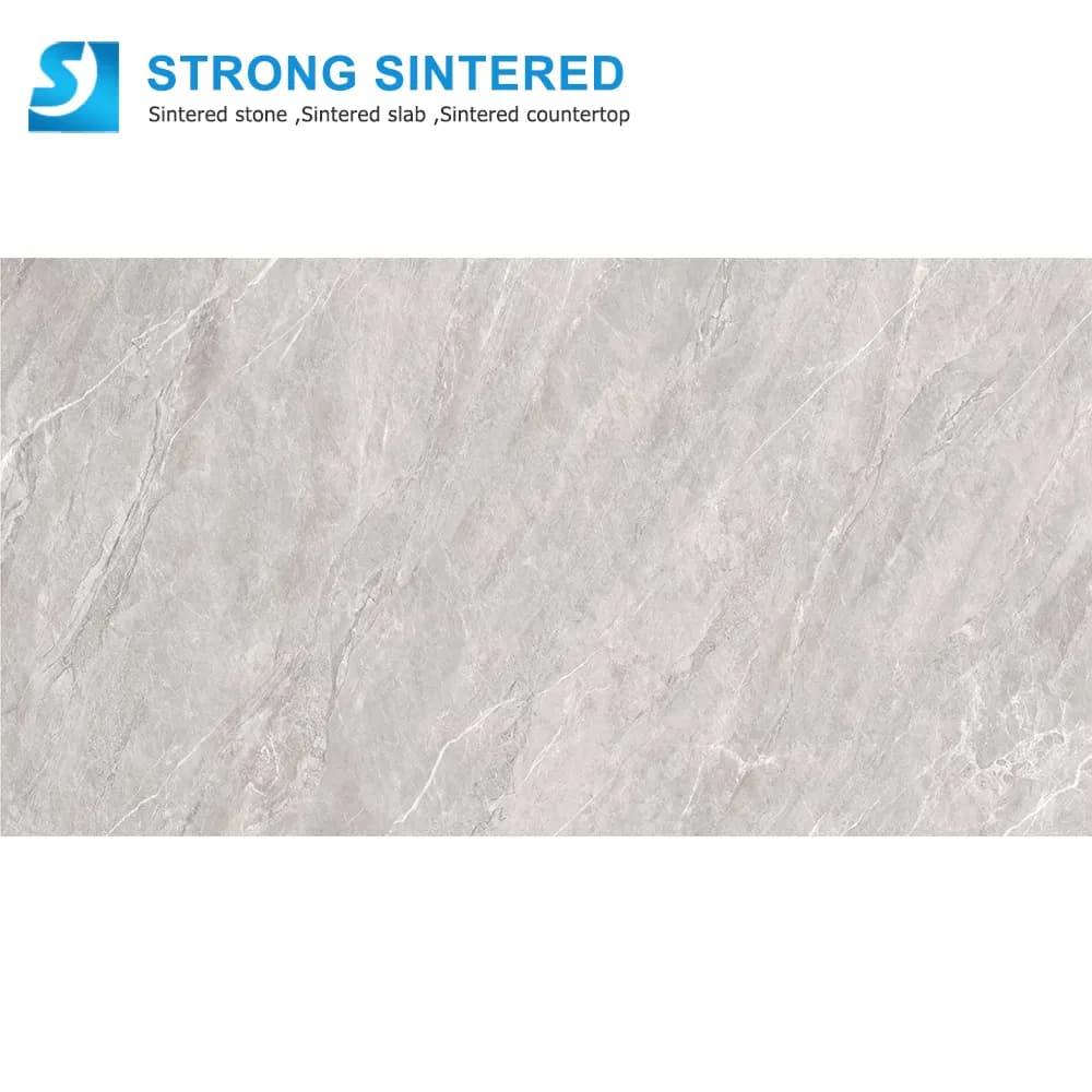 Sintered Stone Grey Marble Look 1600*3200*12mm Porcelain Slab for Cabinet Panel/Floor