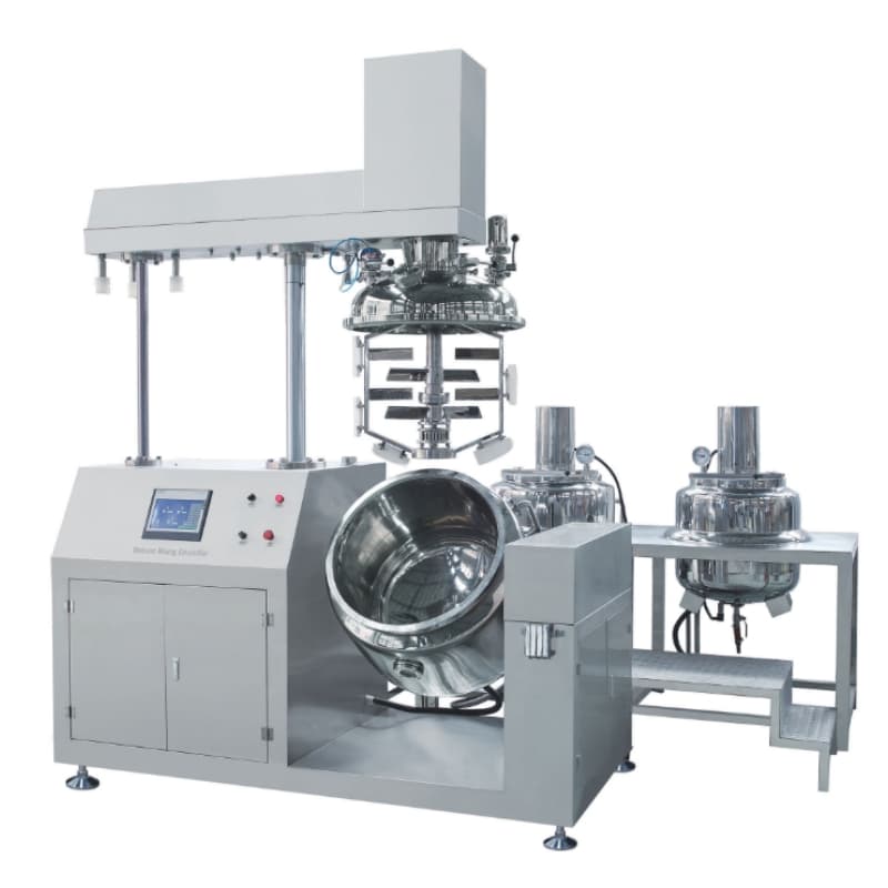 High Efficiency Vacuum Emulsifying Mixer with Three Stage Stirring System and PLC Control
