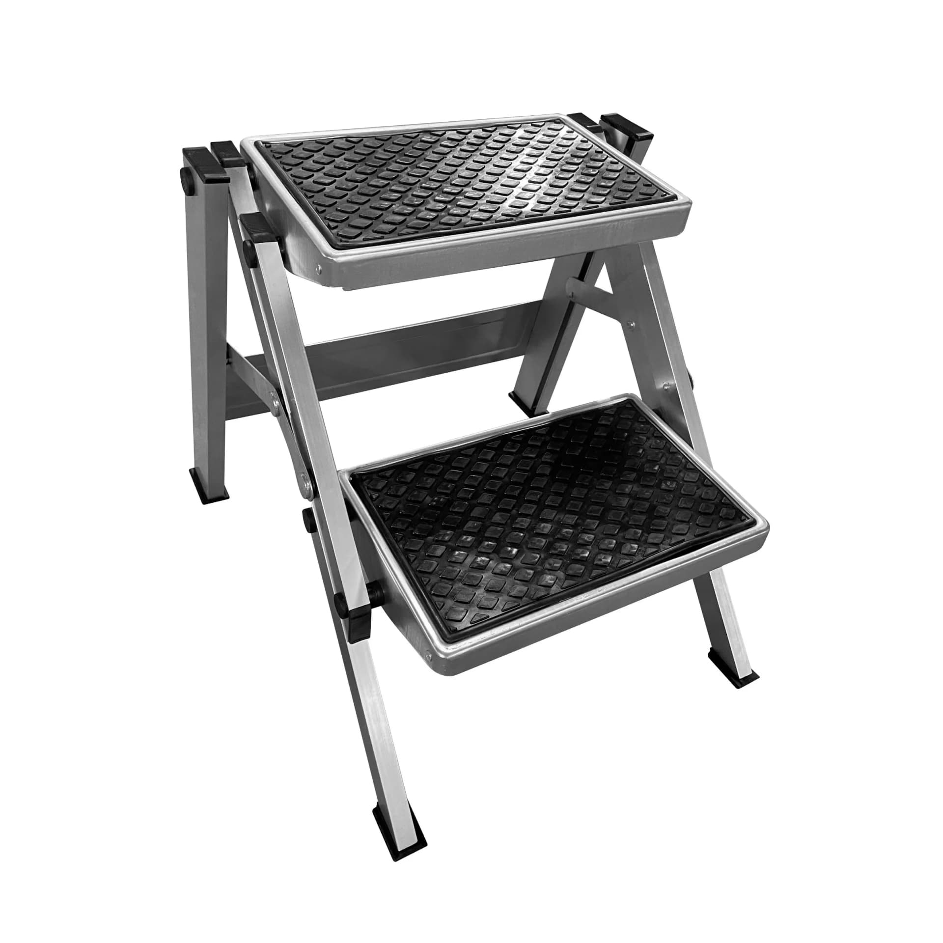 Aluminum Double Folding Portable Caravan Step Twin Ladder