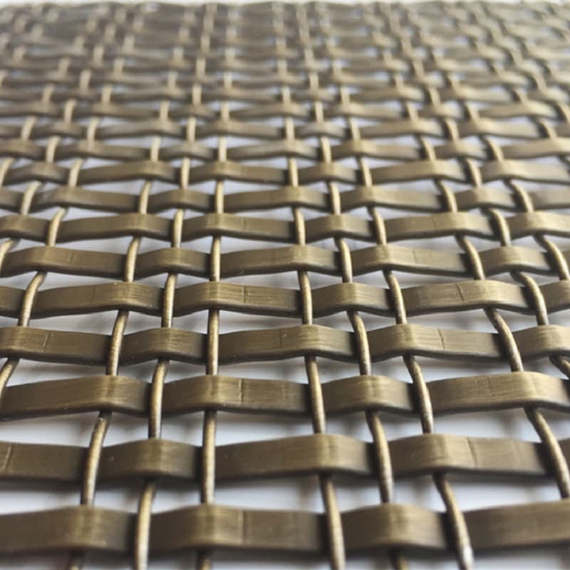 Antique Plated Finished Flat Decorative Wire Mesh for Cabinets