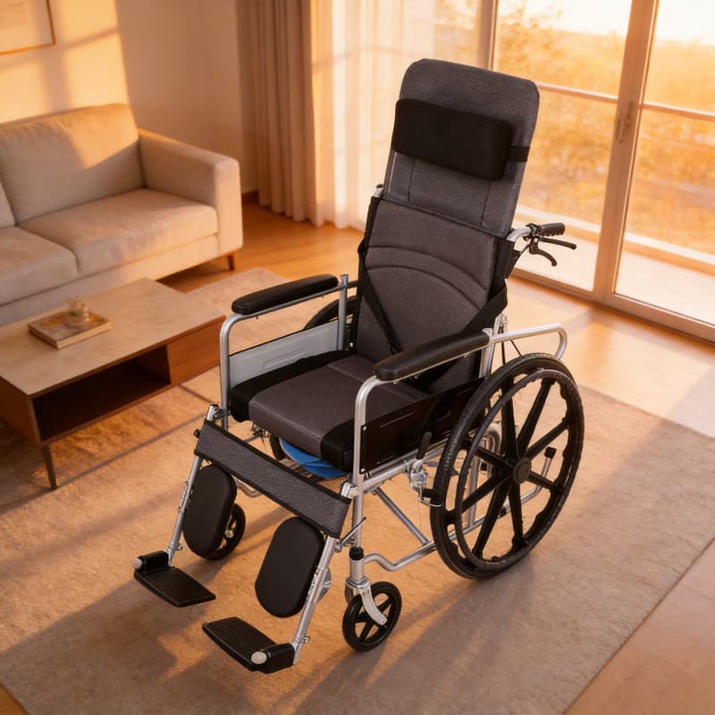All-Terrain CE-Certified Manual Wheelchair, Original Factory Accessories, Lightweight and Foldable