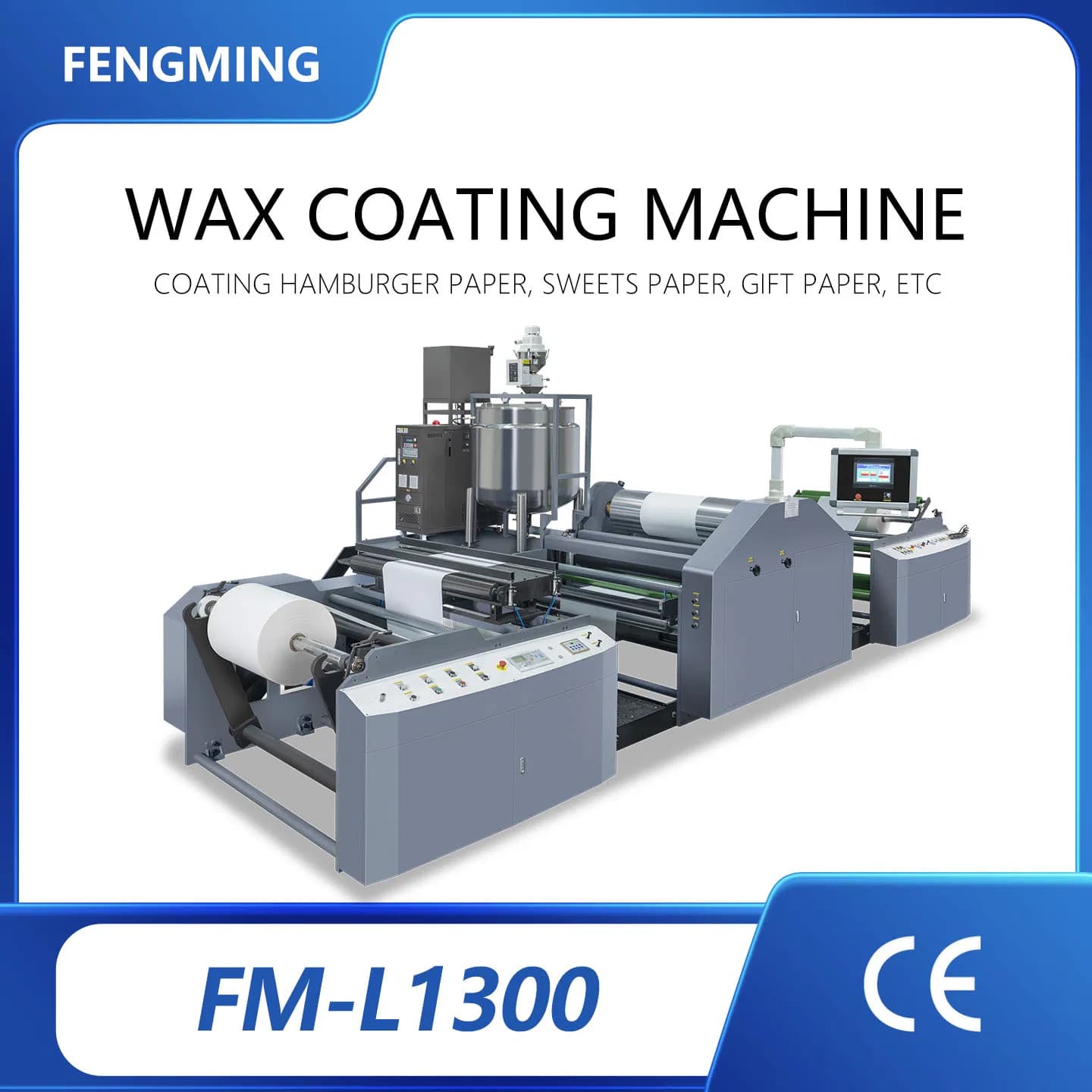 Full Automatic Wax Coating Machine for Food Packaging Wrapping Paper