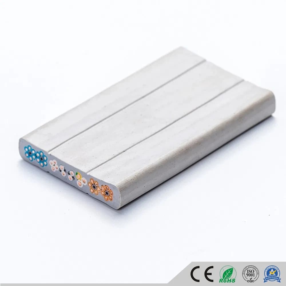 Shielded Flat Elevator Cable 4*CAT6 Elevator Lifts Parts Flat Travelling Cable