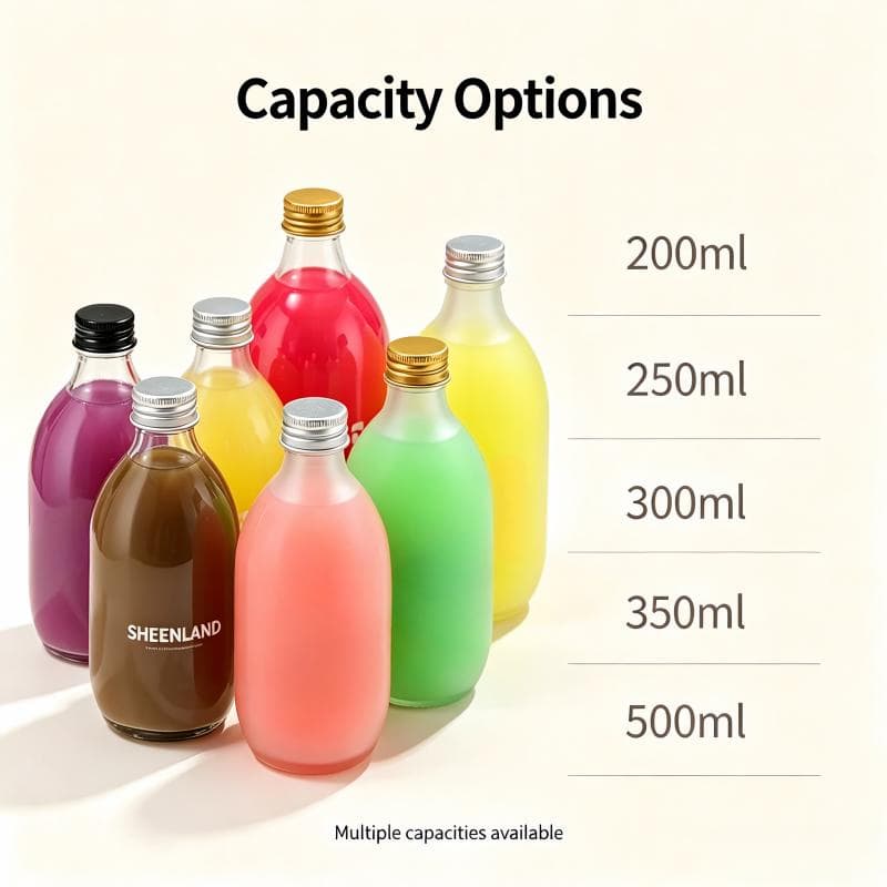 Wholesale Customized OEM Round Cheap Glass Beverages Bottle for Juice