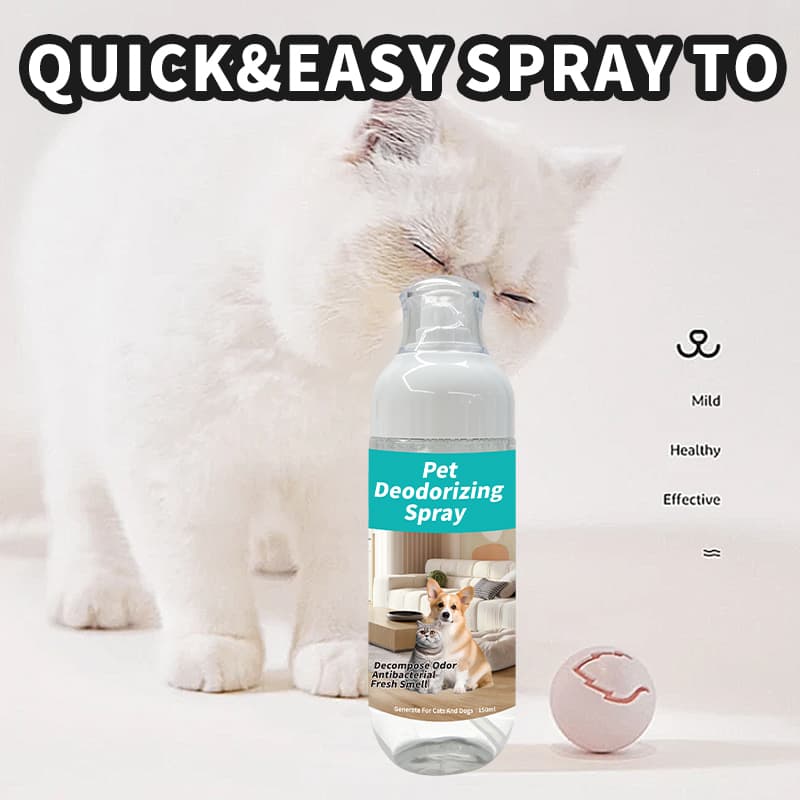 Portable 150ml Eco Friendly Catural Plant Extract Strong Inhibition Mold Pet Odor Eliminator Spray for Dog or Cat