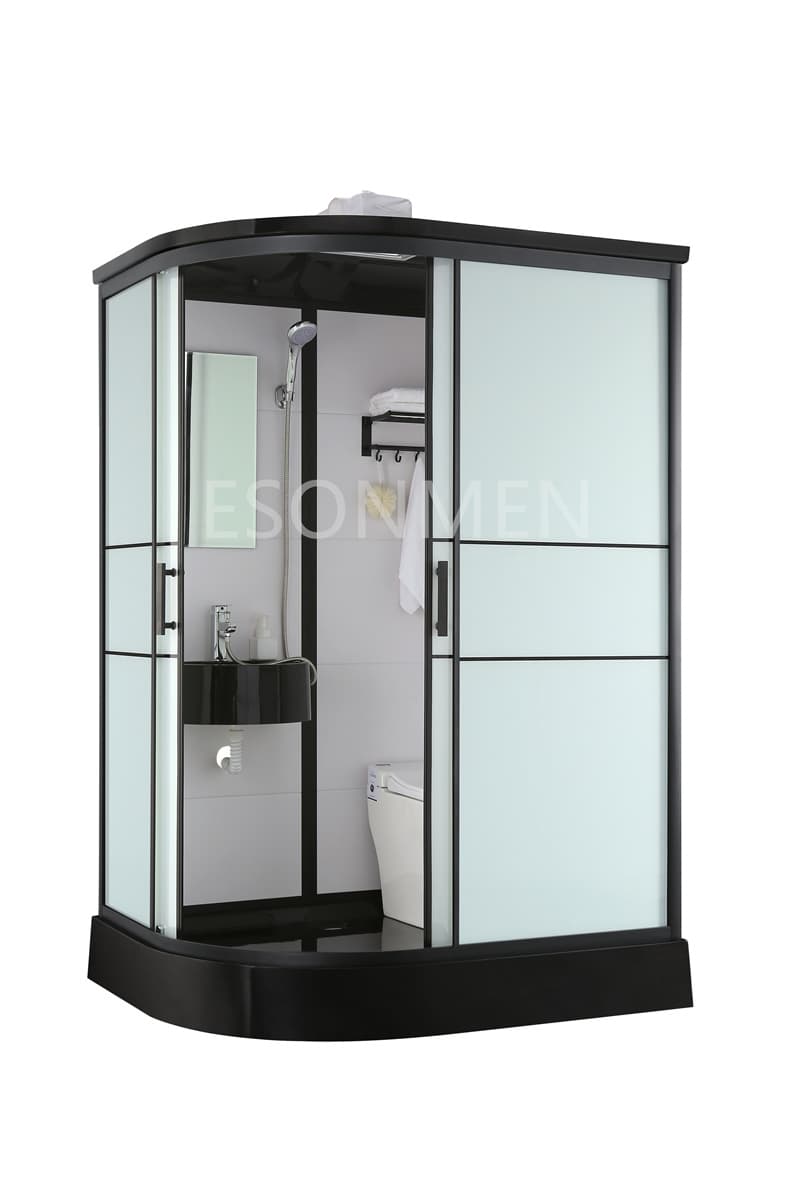 Elegant Bath Glass Shower House with Integrated Toilet Unit for Modern Homes