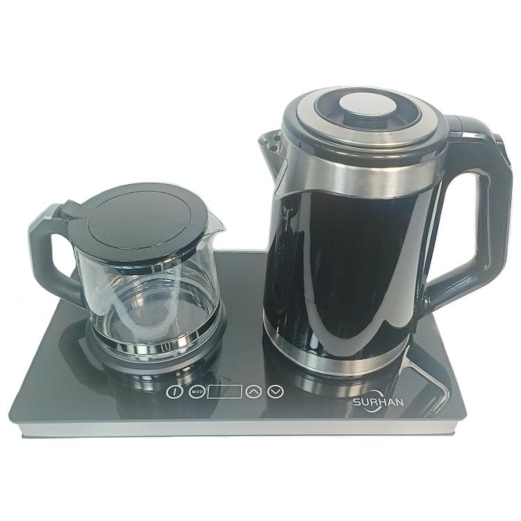 2L Temperature Control Samovar Electric Tea Maker Set Water Boiler Electric Tea Kettle with Commercial Tea Pots Tray Set