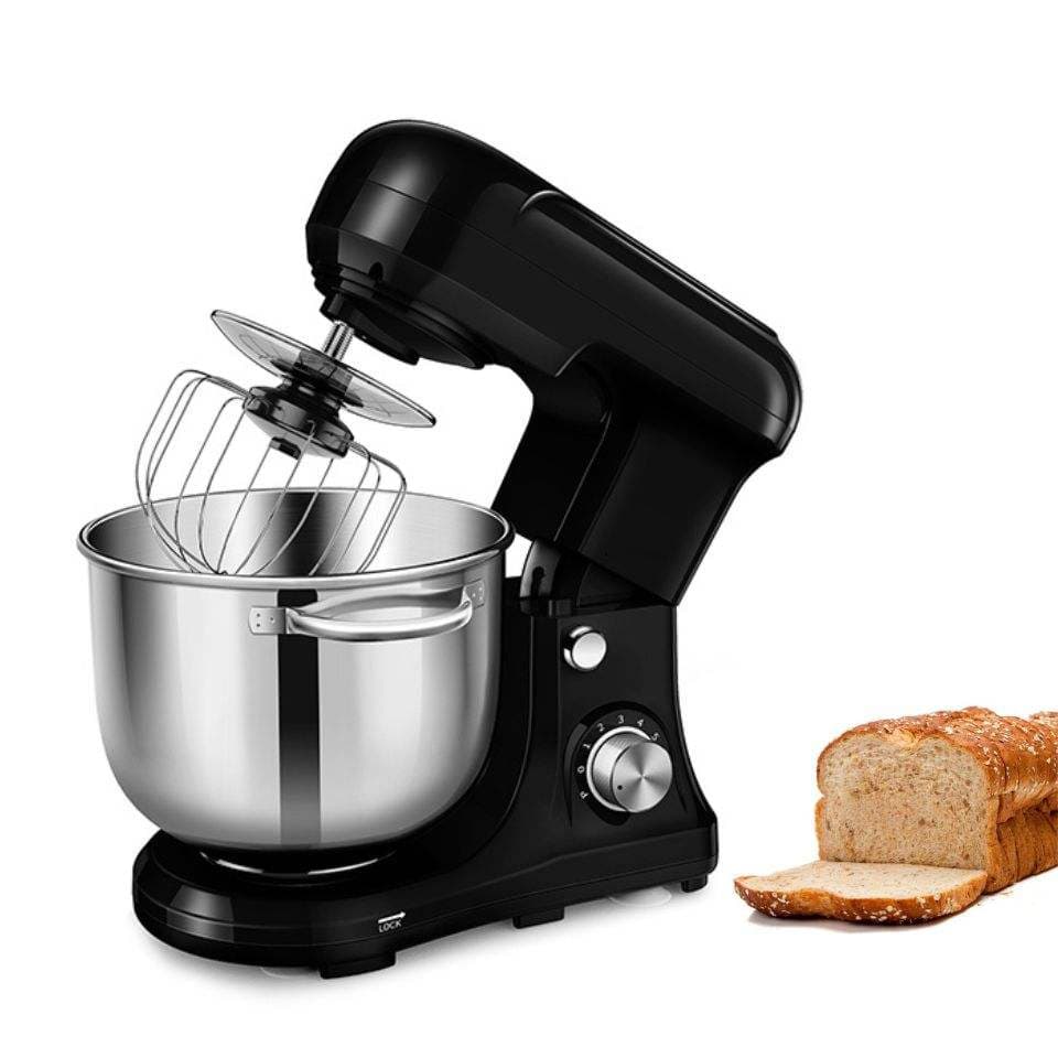 6-Speed Tilt-Head Stainless Steel Bowl Multifunction Stand Food Mixer with Egg Whisk