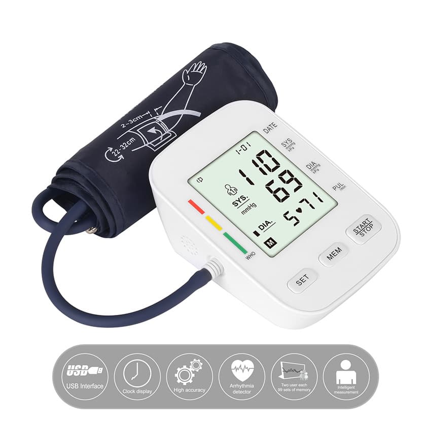 Digital Automatic Arm-Type Blood Pressure Detector, Blood Pressure Monitor, Sphygmomanometer
