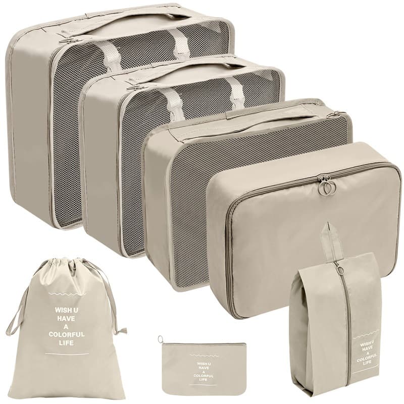 Travel Accessories Efficient Storage Solution New Design 7PCS Set Packing Cubes Luggage Organizers
