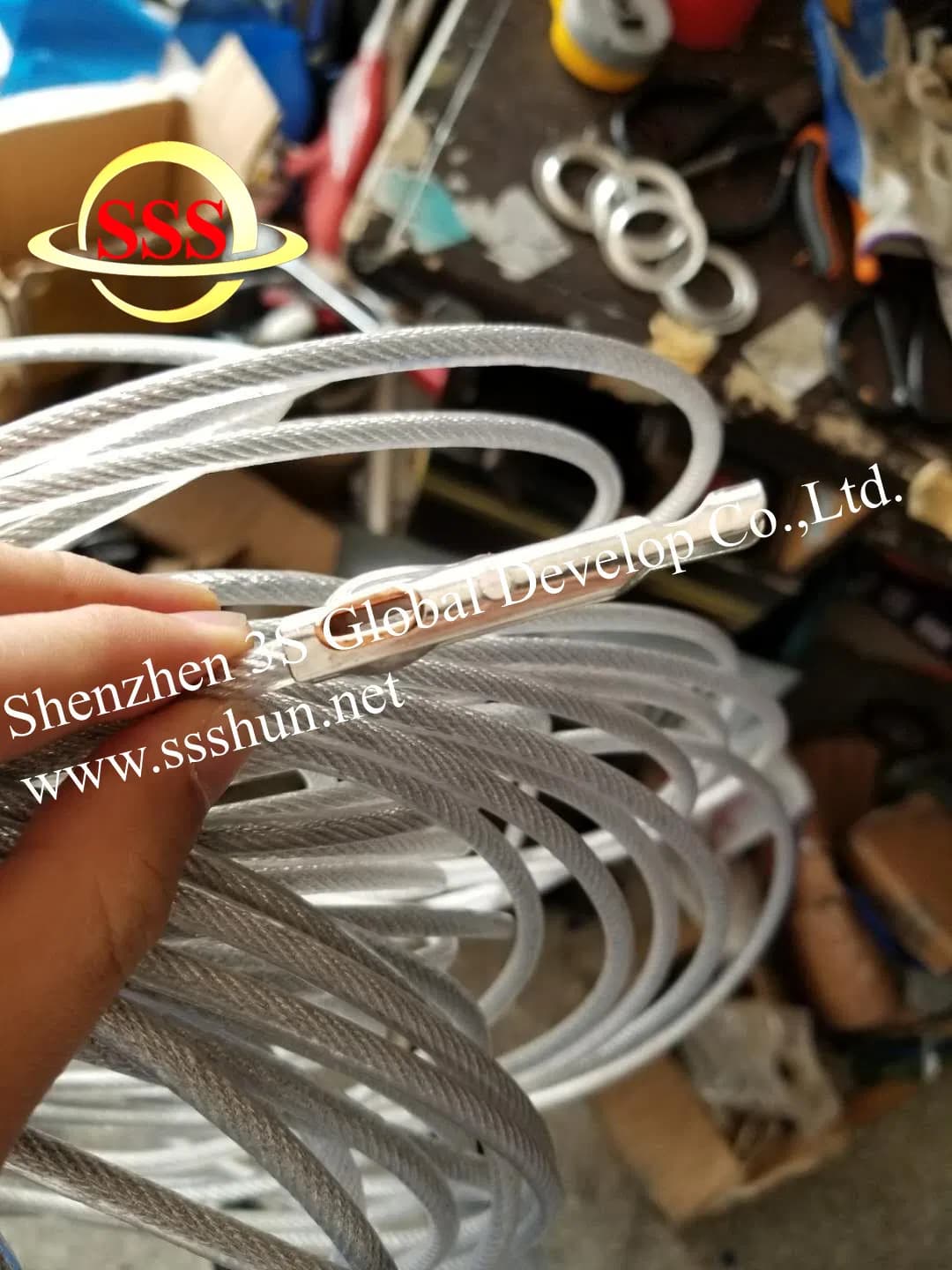 PVC Coated 6mm 21m/39m Tarpaulin Tir Cable for 20FT Open Top Container Parts