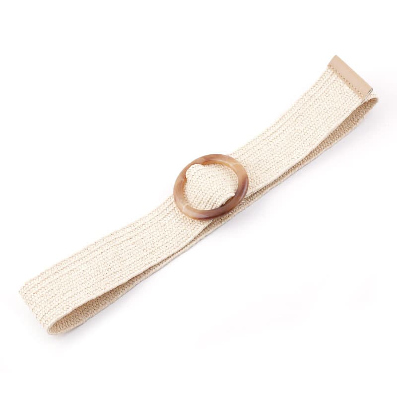 F&T Fashion Wholesale Designer Belts PP Grass Woven Fashion Women Belt