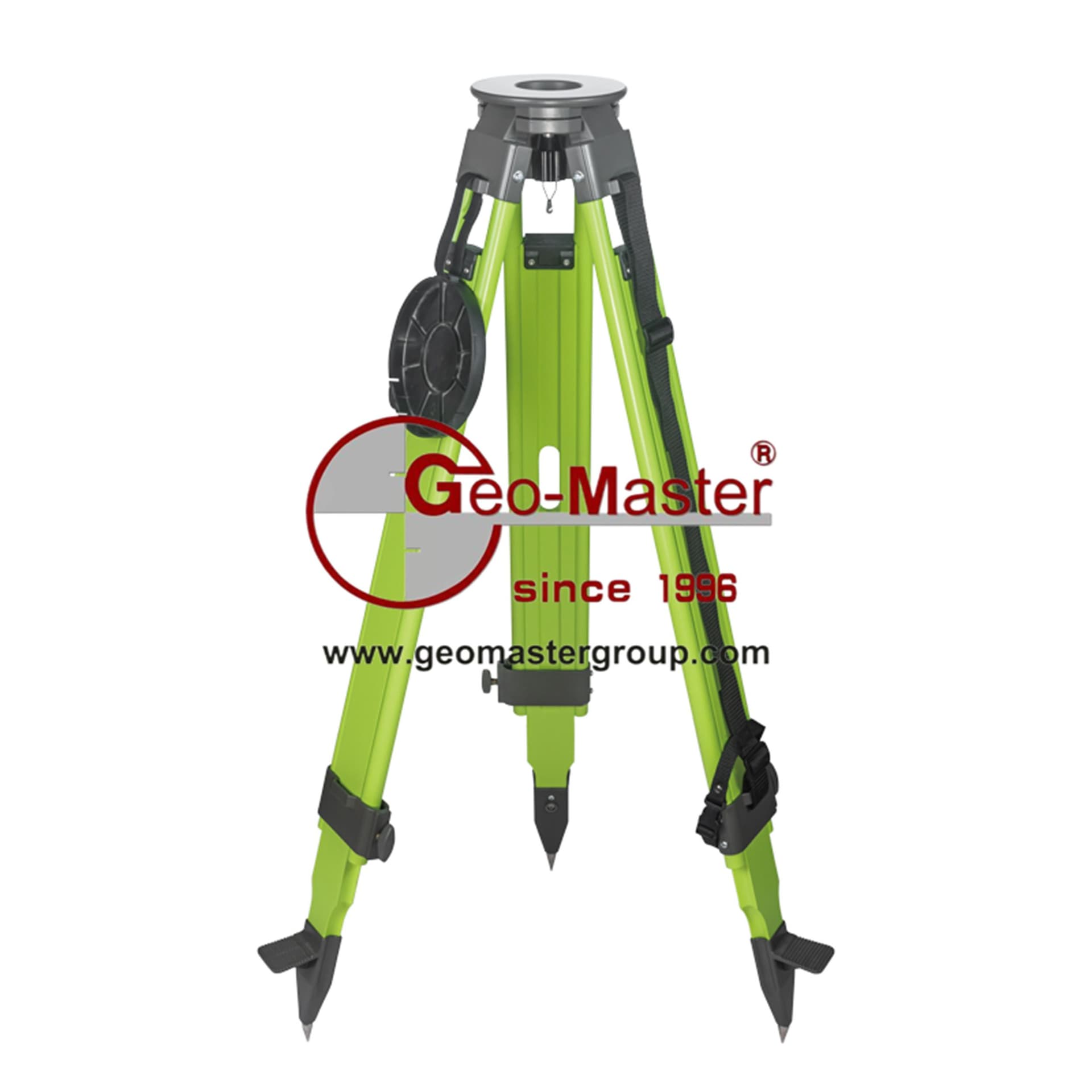 Geomaster 176cm Fluorescent Green Heavy-Duty Wooden Contractor Tripod (Twist Lock,Dust Cover) for Surveying Instruments-Theodolites,Reflectorless Total Stations