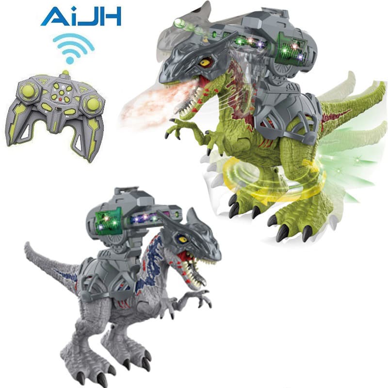 AiJH 2.4G RC Dinosaur Toys Multi-Functional RC Animal with Water Ball Spray Remote Control Dinosaur Toy