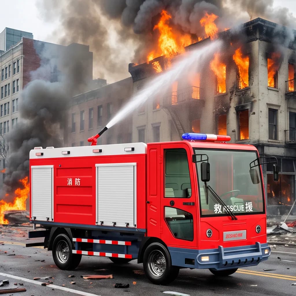 High-Performance Electric Fire Truck with Enhanced Water Capacity