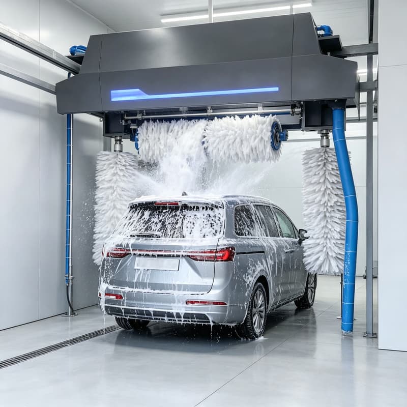 Professional Grade Automatic Car Wash Machine with Colorful Waterfall LED and Lighting