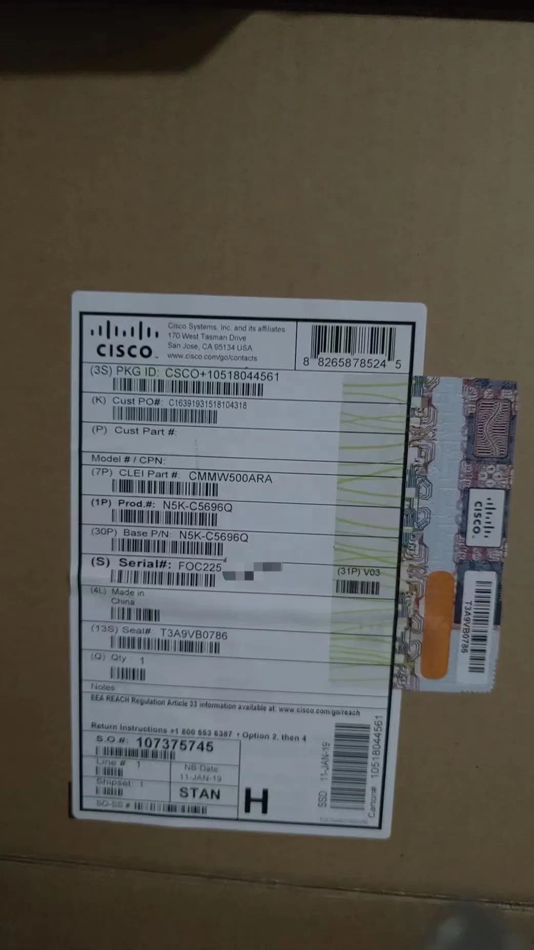 Cisco N5K-C5696q Nexus 5696q Chassis 6PS, 4 Fan Vxlan