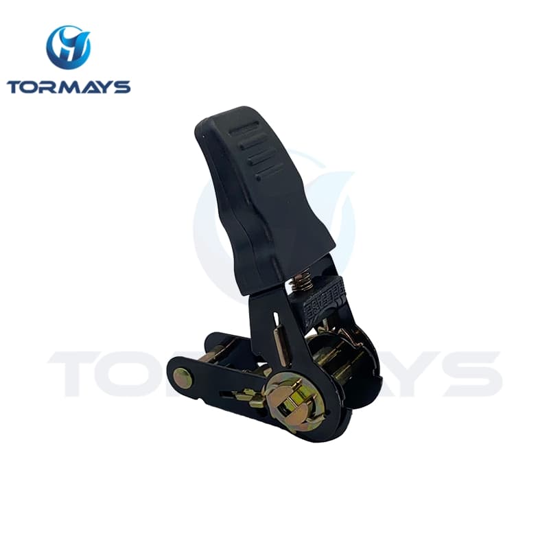 Durable 1 Inch Black Ratchet Buckle Ratchet with Rubber Handle