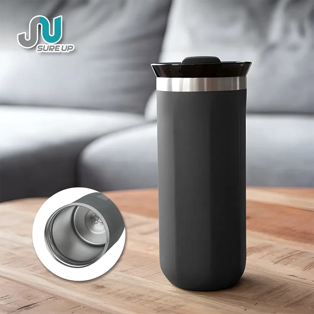 Modern Stainless Steel Vacuum Thermos Mug with Hanging Buckle for Outdoor & Indoor Use