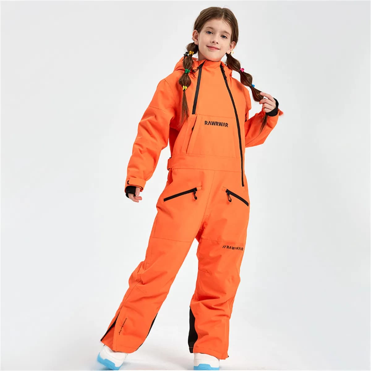 SJ-HX1013 Customized Kid's unisex warm thick windproof waterproof cotton one piece Snowsuits