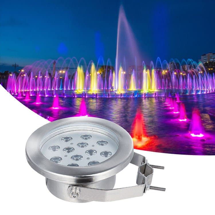 Commercial IP68 12W DMX512 Music RGB Swimming Piscina LED Pond Diving Light Pool Underwater Ground Fountain Light