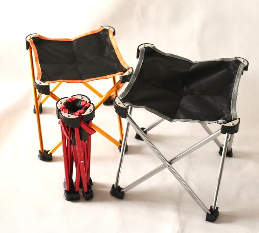 Portable Aluminum Foldable Square Fishing Stool for Camping (MW11041)