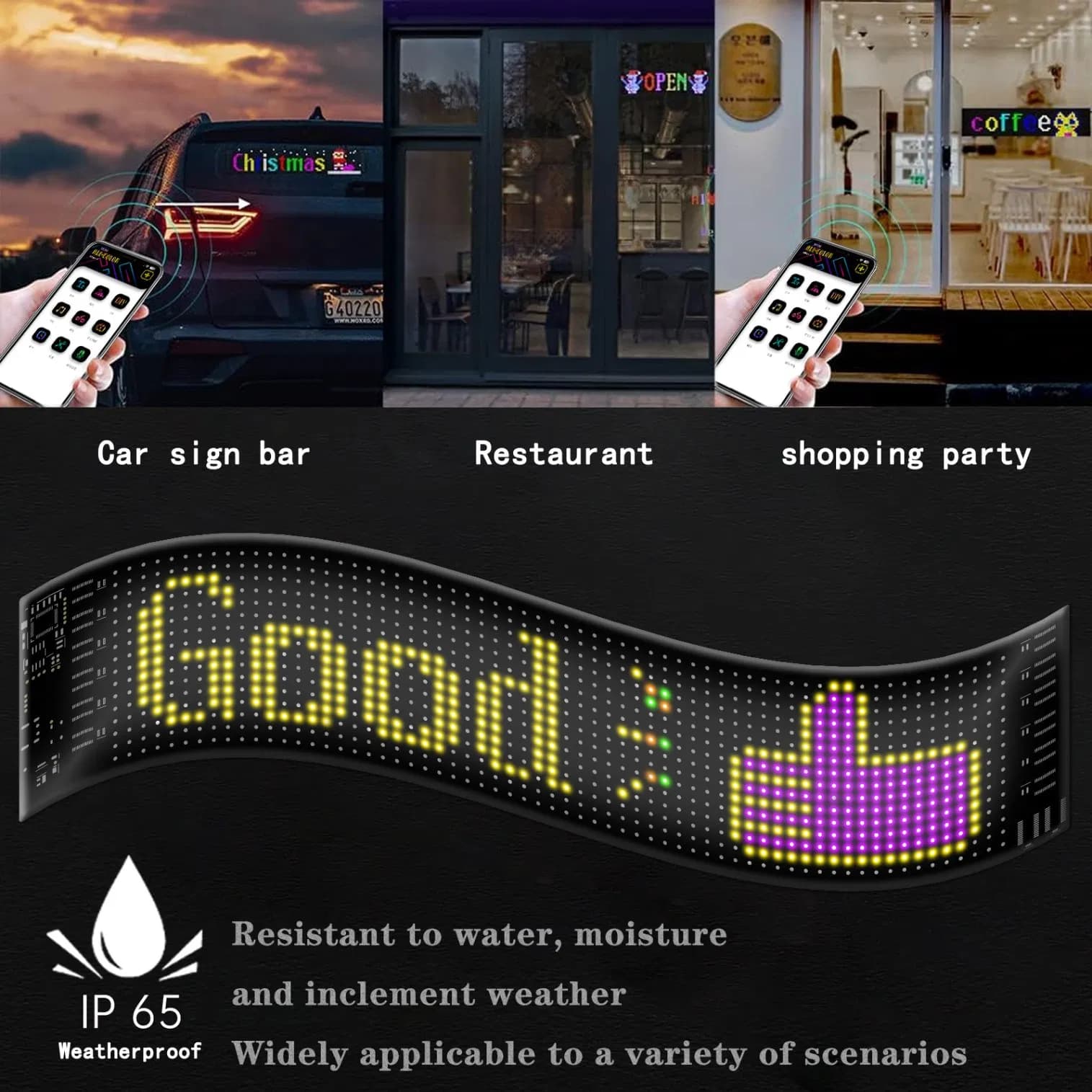 Elevate Your Car's Style with Super Bright Programmable Rear Window LED Display