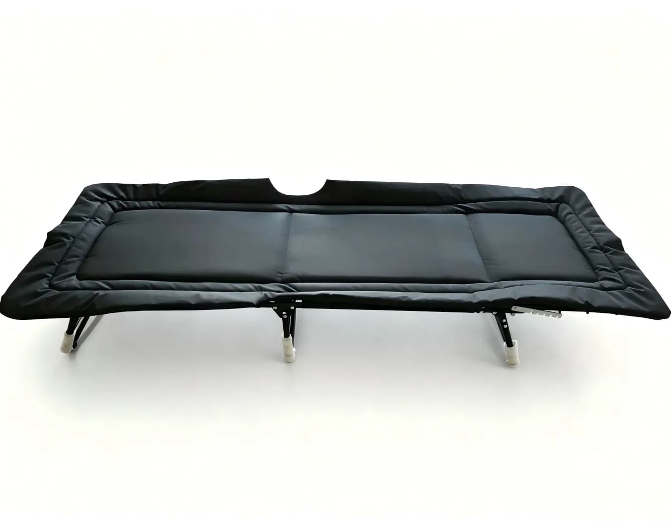 Metal Camping Bed Metal Folding Bed with High Density Foam Mattress