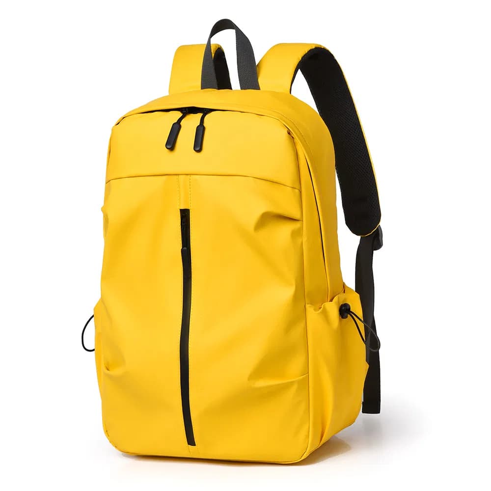 Customized Logo Low MOQ New Bright Yellow Outdoor Leisure Sports Travel School Daily Backpack