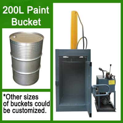 200L Paint Bucket Hydraulic Bailing Machine Pressing Baler
