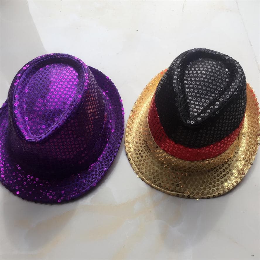 100% Cotton / Linen / Polyester Hat, Fashion Fedora Style with Sequins or Patch Decoration for Children
