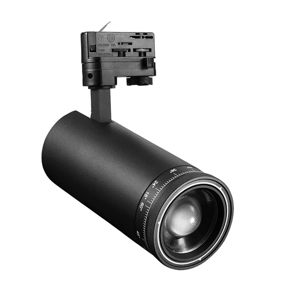 High Level 35W 4wires 3 Phase LED Track Light with Adjustable Zoom