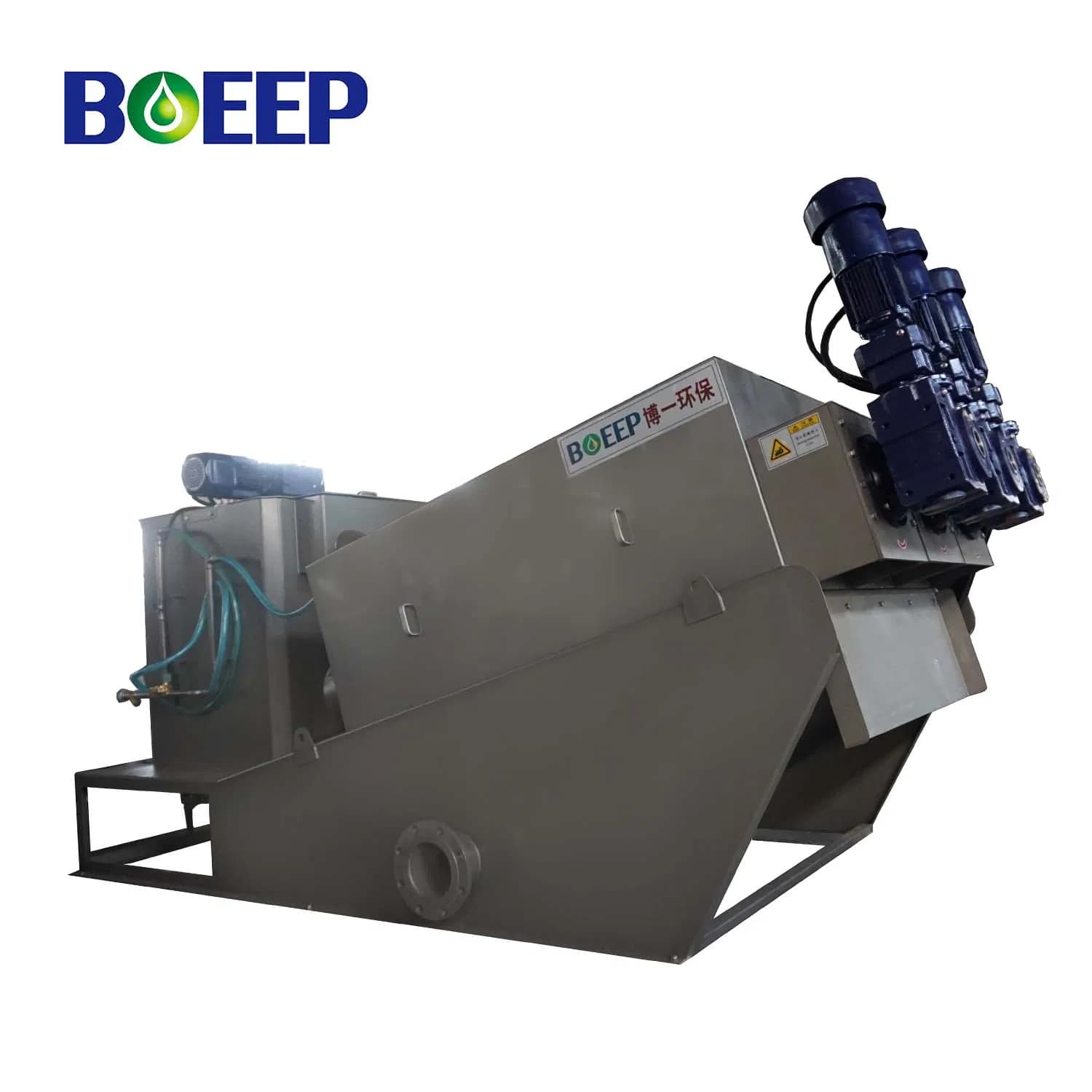 Wastewater Management Process Sludge Dewatering Process Filter Screw Press Machine