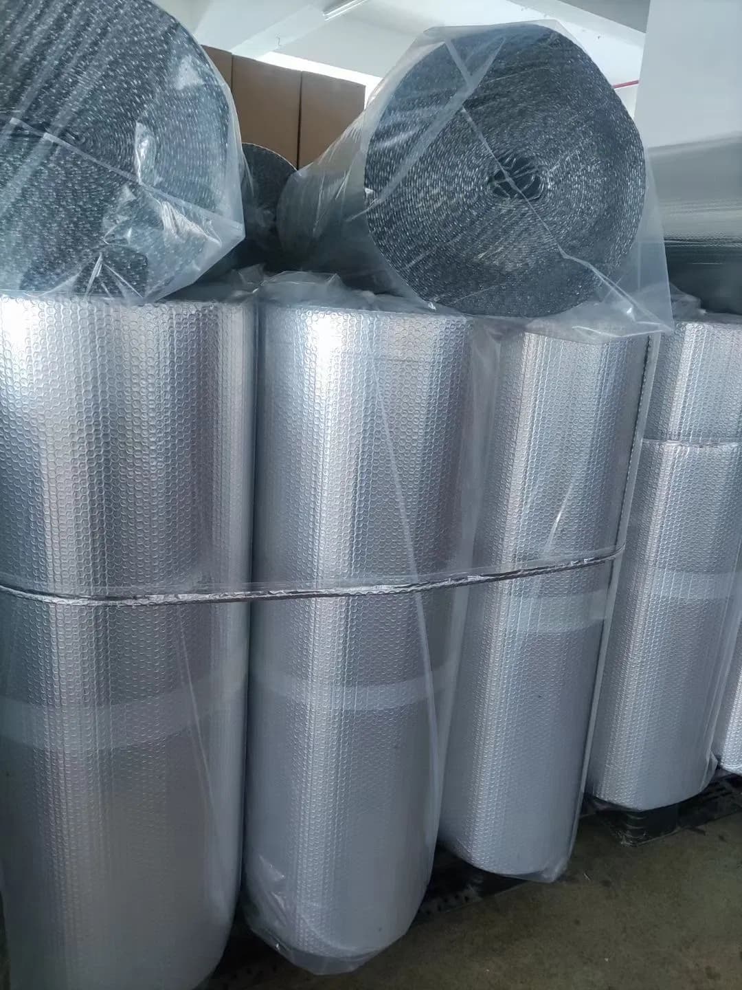 High R Value Fire Retardant Radiant Barrier Double Bubble Double Aluminum Foil Thermal Insulation for Roofing / Wall / Ceiling
